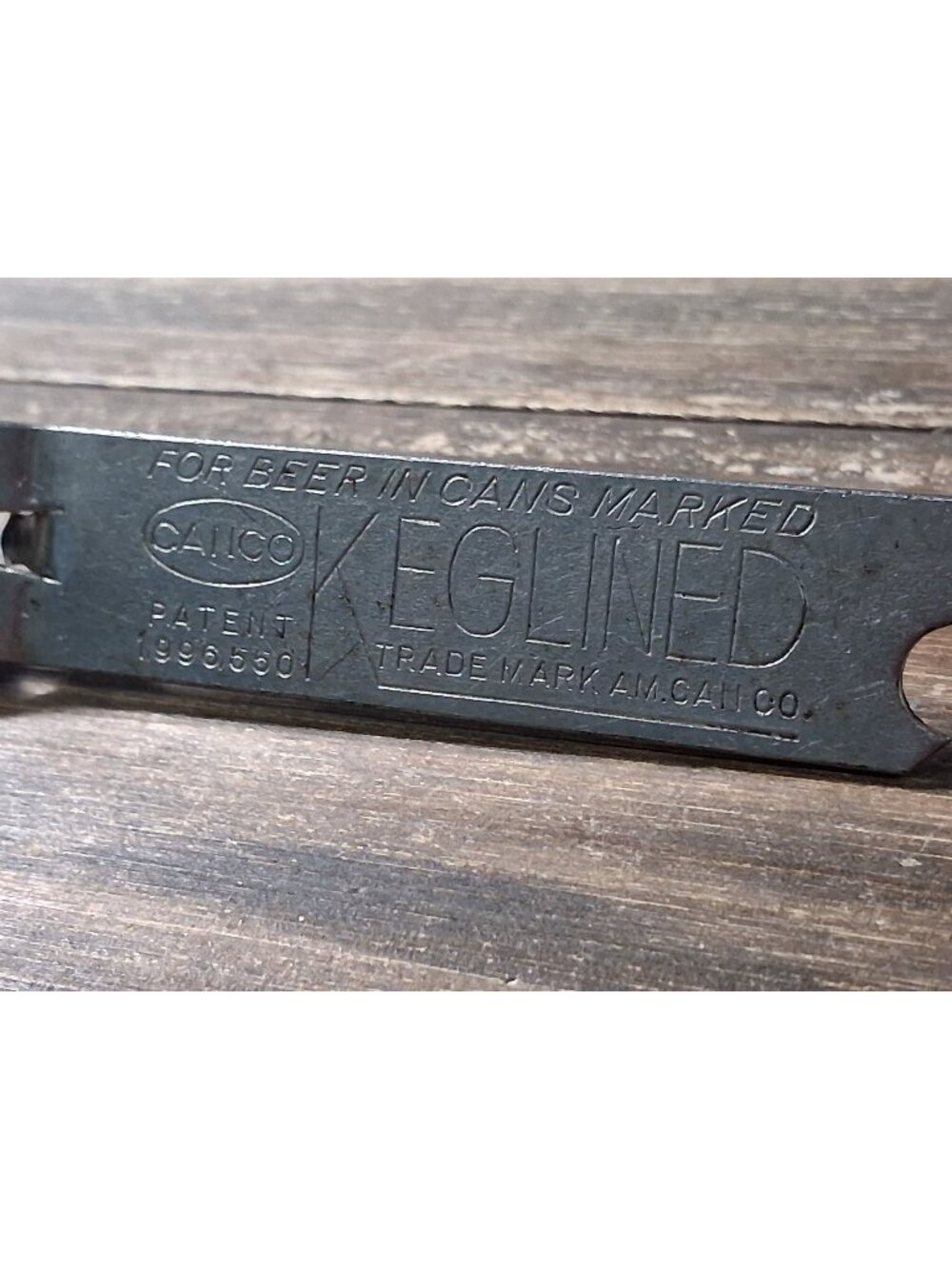 Vintage Canco Keglined Beer Bottle Opener Silver Tone Church Key